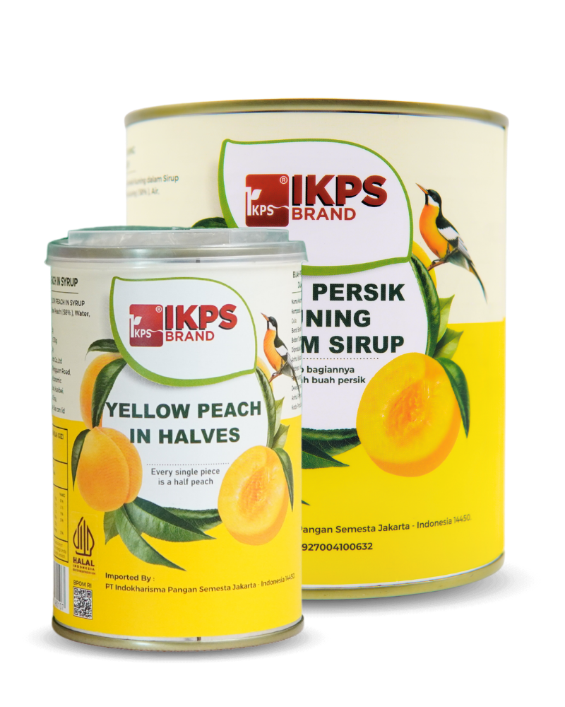 Yellow Peach in Halves